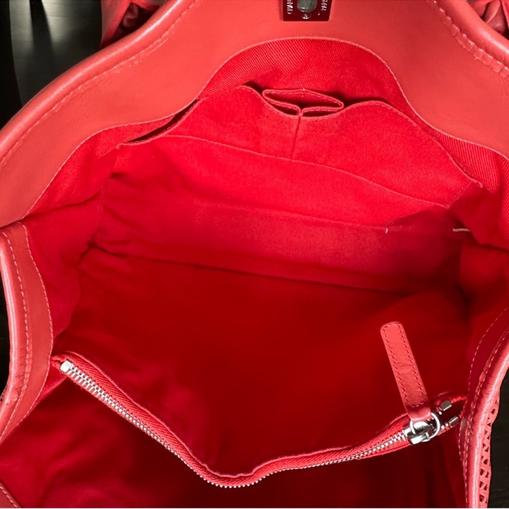 CHANEL Up In The Air Convertible Tote Bag in Red Authentic - Picture 7 of 12